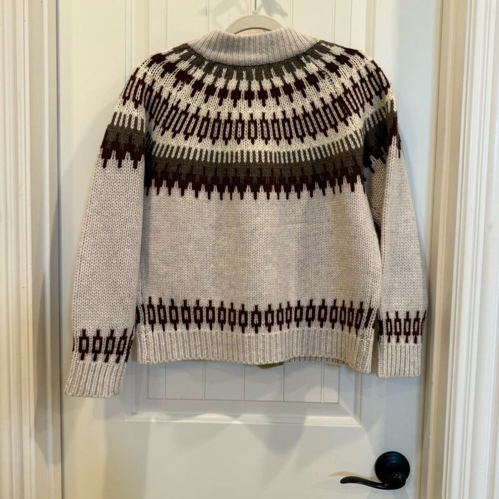 The Reeds Colorblocked Fair Isle Wool Cardigan - Picture 5 of 8